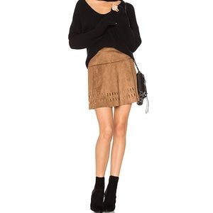 Ale by Alessandra suede like skirt tan size small